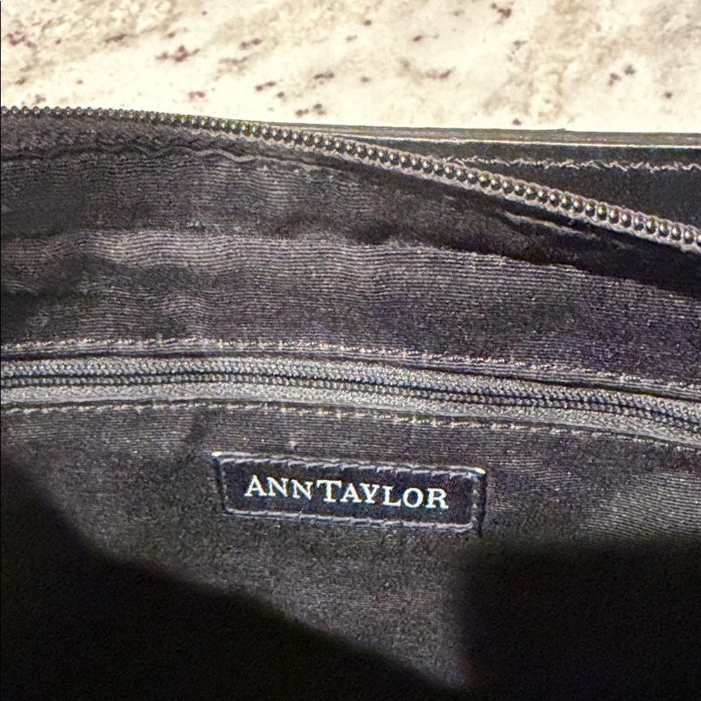 Ann Taylor Black Leather Handbag - Picture 8 of 9